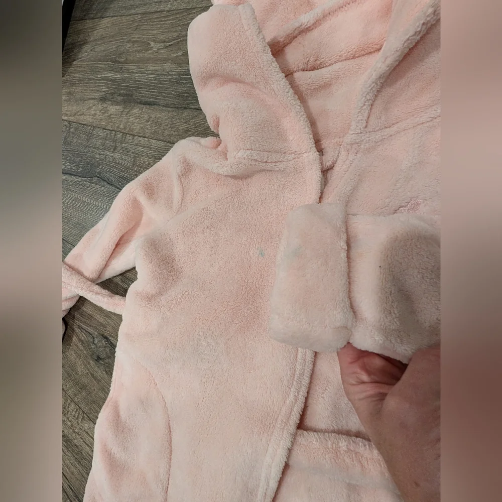 Gap Size 5 Robe Girls Soft Pink Hooded Bear Ears Cozy